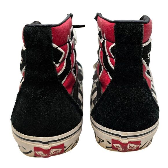 Vans Sk8-Hi Japanese Checkerboard High-Top Sneakers Black/Red Size US Mens 8 - Picture 3 of 7